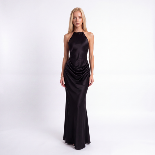 Vestido Satén Noir