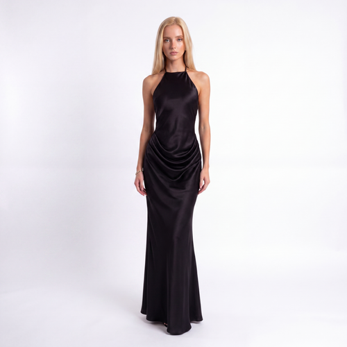 Vestido Satén Noir