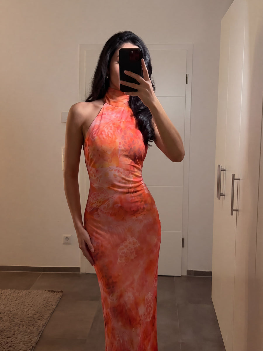 Vestido Coral Bloom