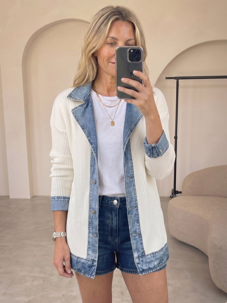 Chaqueta Denim Patchwork Viora
