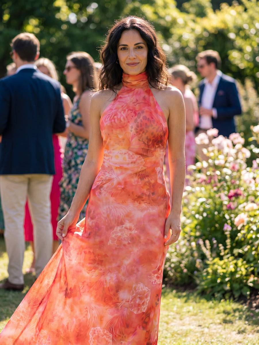 Vestido Coral Bloom
