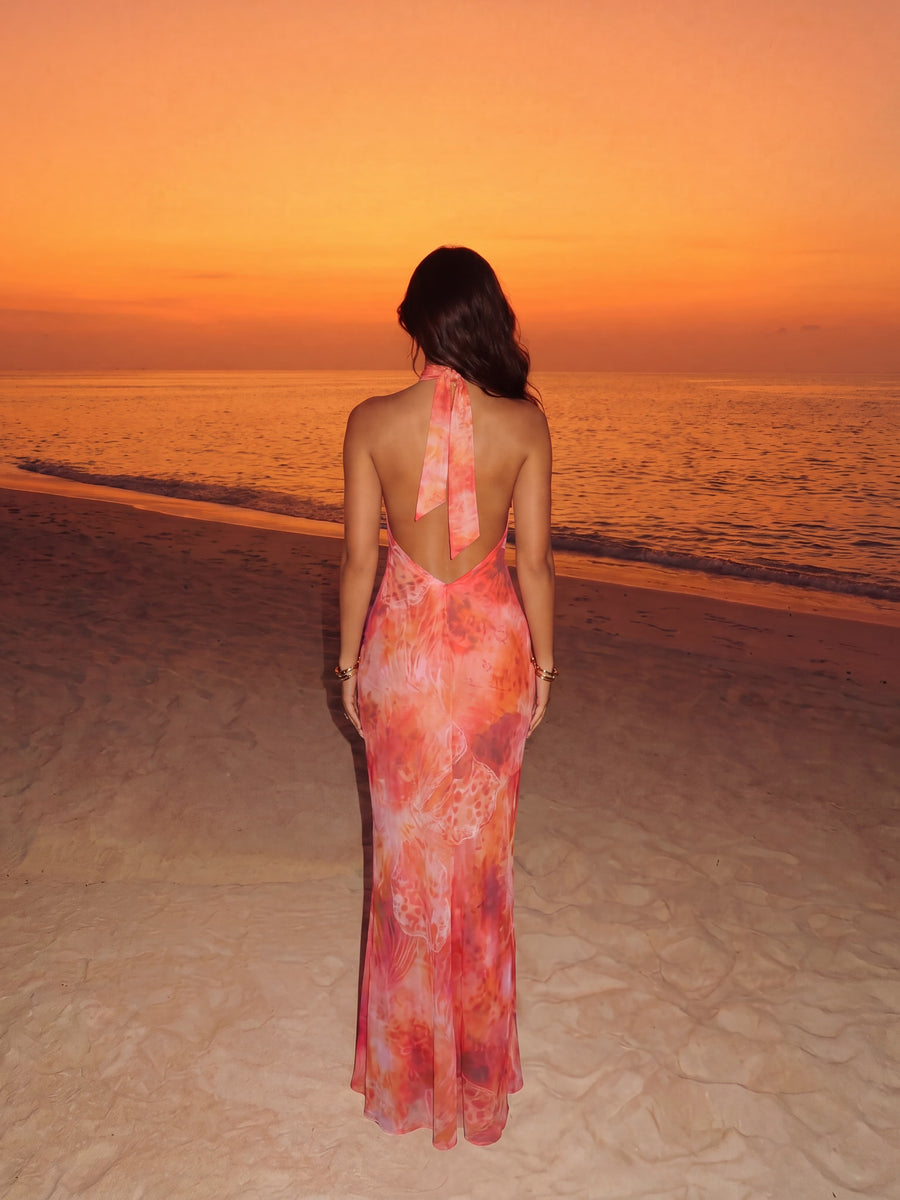 Vestido Coral Bloom